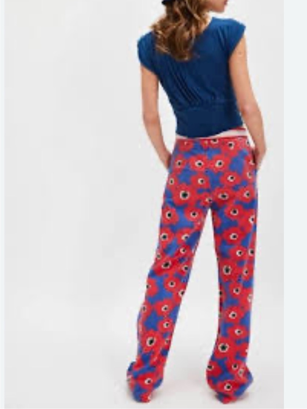 Free People X Mother Let It Rip Maven Jeans in Pop Art Poppies